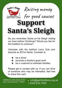 Support Santa Sleigh card 2020